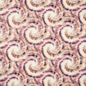 Tela de viscosa espirales de batik – crema/marrón, 