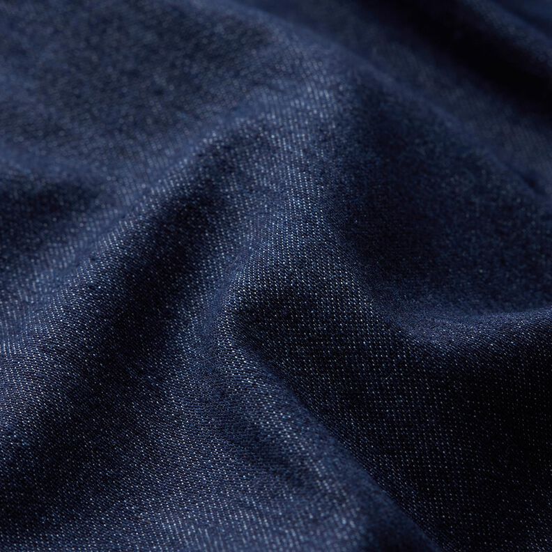 Denim elástico ligero reciclado – azul marino,  image number 3