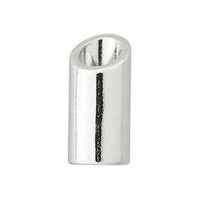 Extremo de cordón [ Ø 5 mm ] – plateado metálica, 