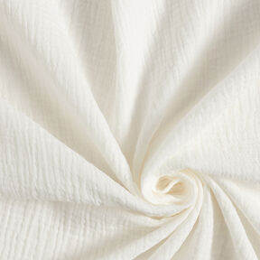 Muselina/doble arruga – blanco lana, 