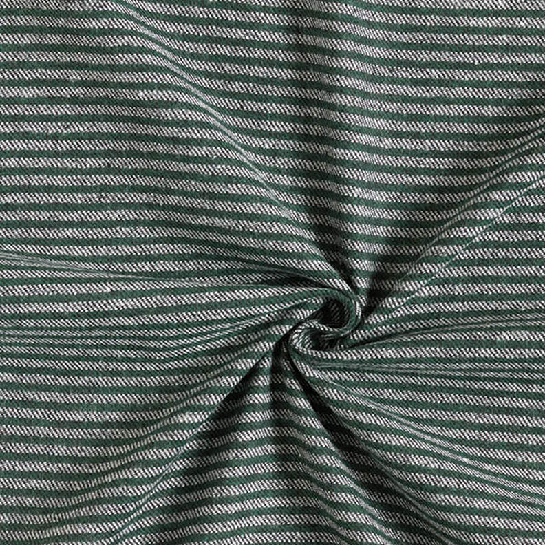 Tela para pantalón a rayas – verde oscuro/gris,  image number 3