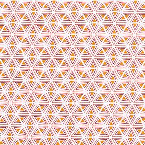 Tela de algodón Cretona Formas geométricas – blanco/amarillo curry, 