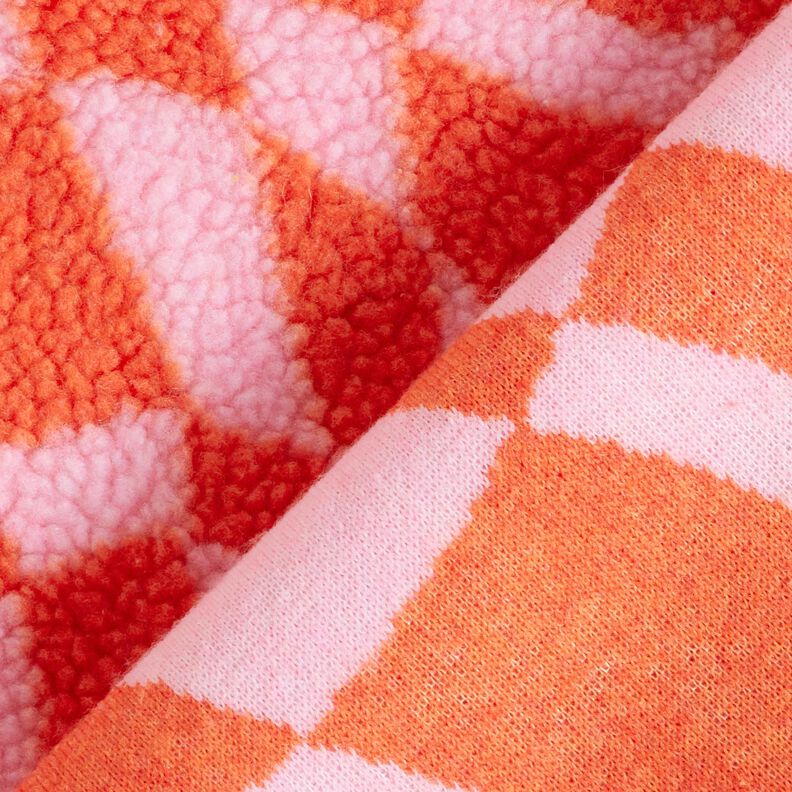 Felpa de peluche Patrón abstracto – rosa oscuro/naranja,  image number 5