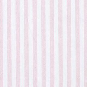 Tela decorativa Panama media Rayas verticales – rosado/blanco, 
