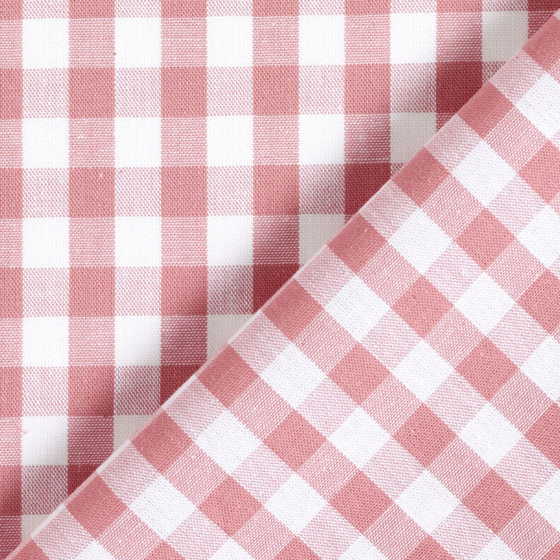 Tela de algodón Cuadros vichy 1 cm – rosa antiguo/blanco,  image number 4