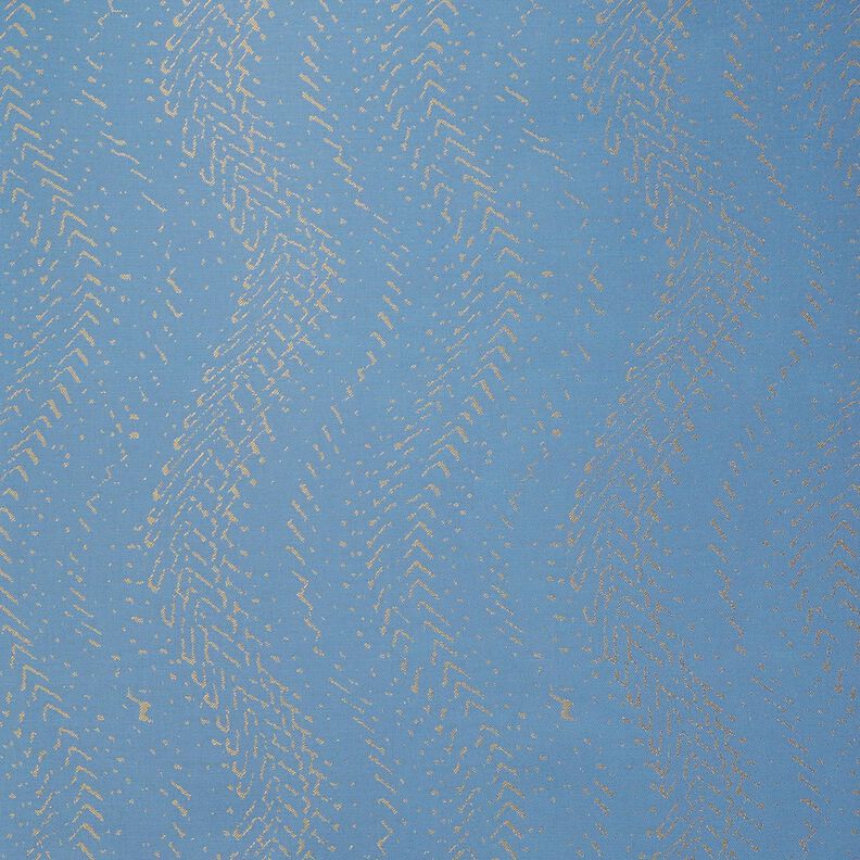 Tela de forro Jacquard Patrón de escamas – azul/dorado,  image number 1