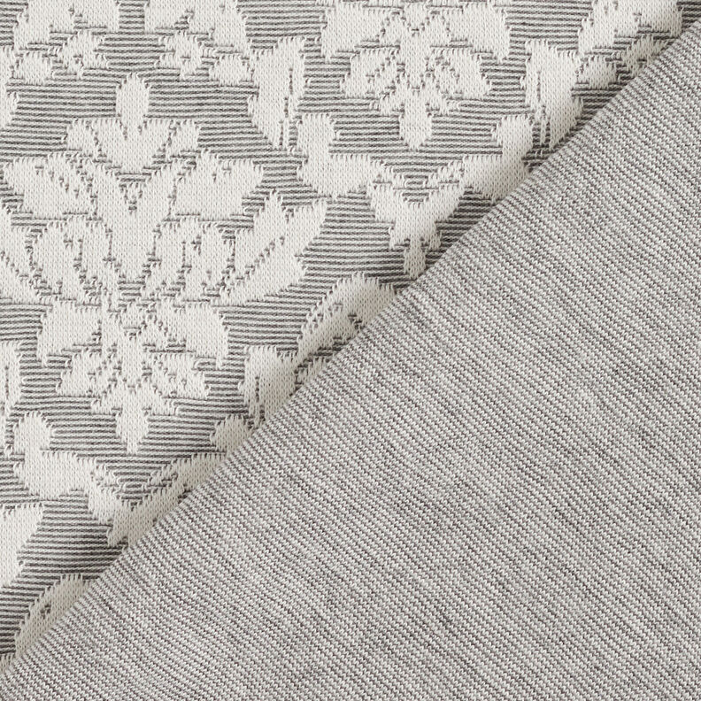 Punto jacquard con adornos – gris claro/blanco,  image number 5