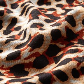 Tela de jersey de viscosa Pequeño estampado de leopardo – terracotta/albaricoque, 