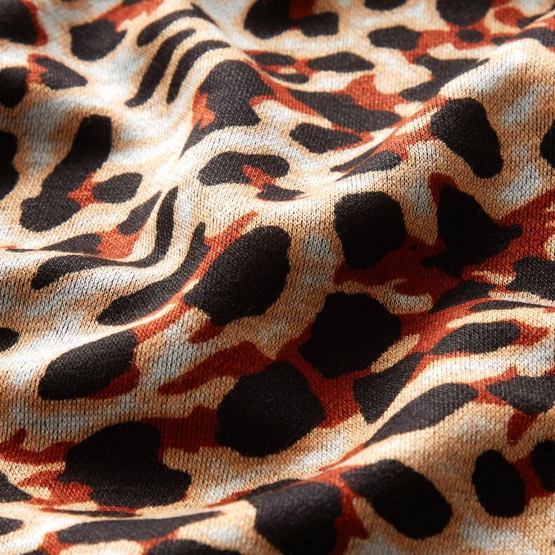 Tela de jersey de viscosa Pequeño estampado de leopardo – terracotta/albaricoque,  image number 2