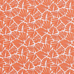 Algodón revestido Mini hojas abstractas – naranja/blanco, 