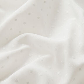 Tela para cortinas Lunares finos 300 cm – blanco lana, 