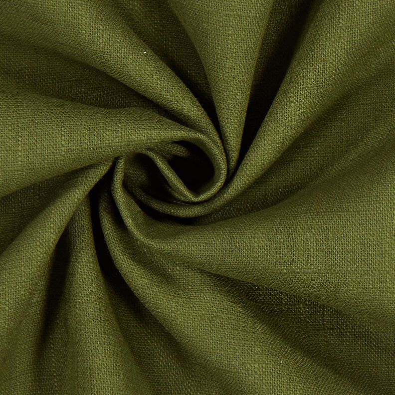 Tejido de lino con mezcla de ramio mediano – oliva oscuro,  image number 3
