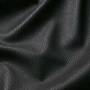 Tela de tapicería Imitación de piel Estructura – negro, 