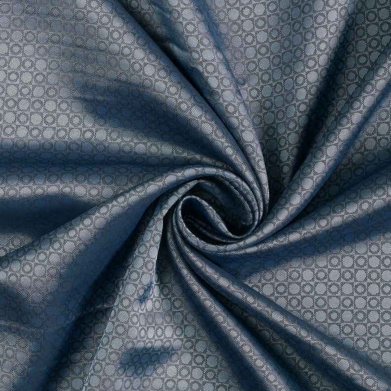 Tela de forro Jacquard Cuadrados y lunares – azul metálico,  image number 1