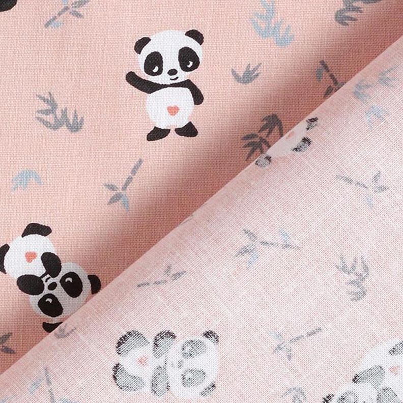 Tela de algodón Cretona panda tierno – rosa,  image number 4