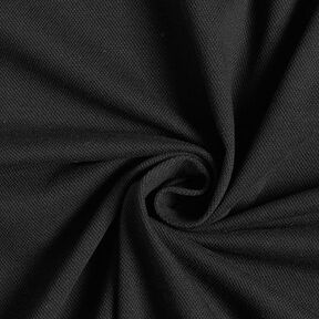 Tela de jersey de algodón Piqué fino – negro, 