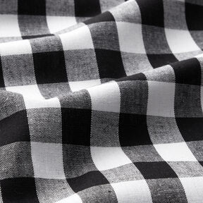 Tela de algodón Cuadros vichy 1,7 cm – negro/blanco, 