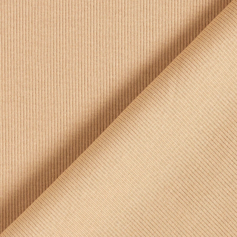 Textura fina Tela de jersey de algodón – beige,  image number 3