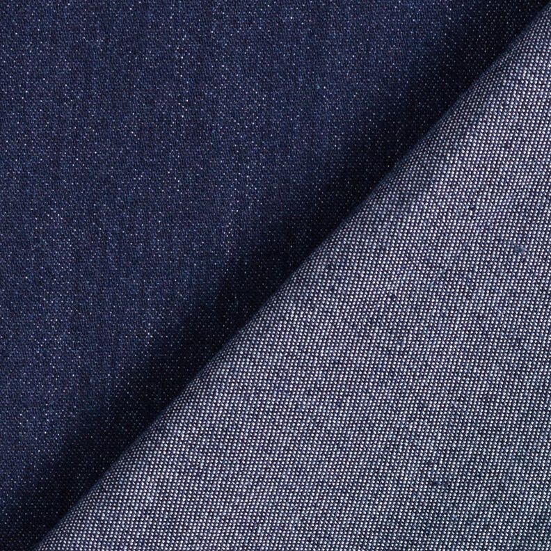 Denim elástico ligero reciclado – azul marino,  image number 4