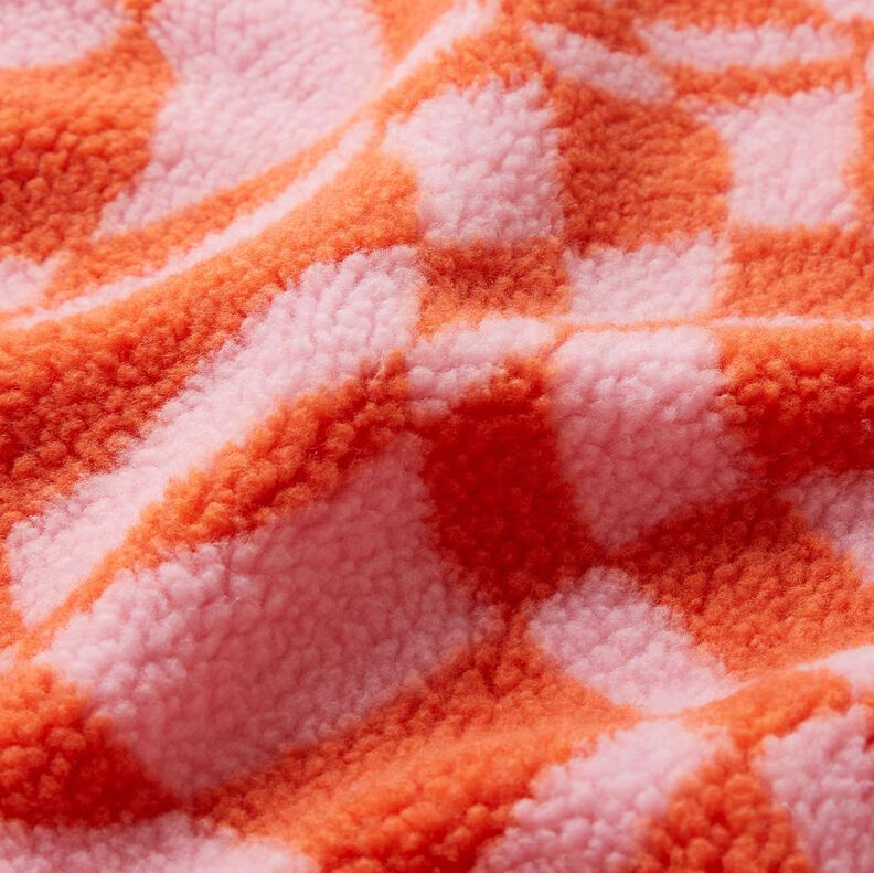 Felpa de peluche Patrón abstracto – rosa oscuro/naranja,  image number 3