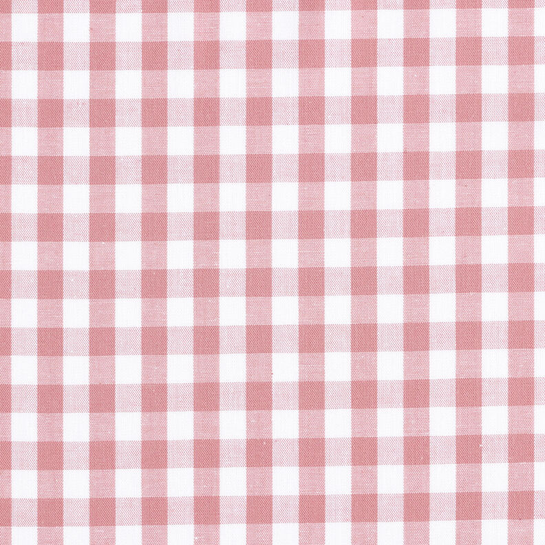 Tela de algodón Cuadros vichy 1 cm – rosa antiguo/blanco,  image number 1