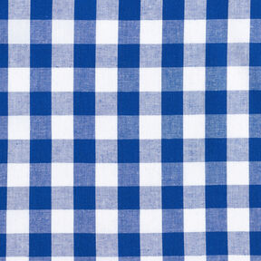 Tela de algodón Cuadros vichy 1,7 cm – azul real/blanco, 