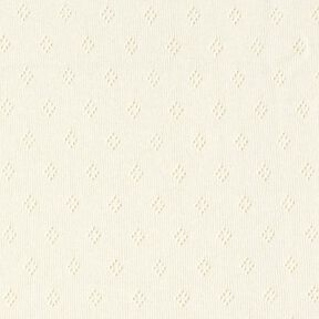 Jersey de punto fino con patrón de agujeros – blanco lana, 