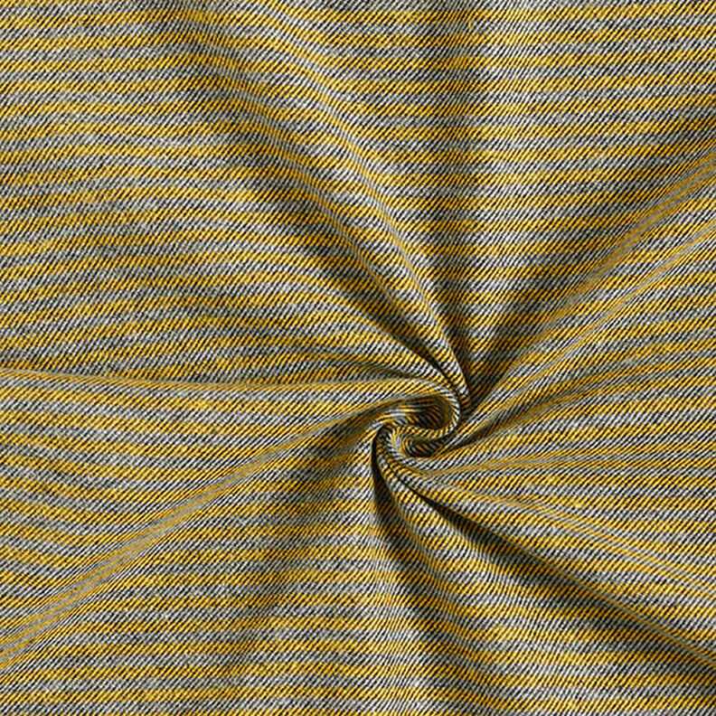 Tela para pantalón a rayas – amarillo/gris,  image number 3