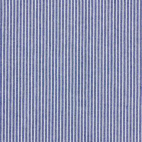 Tela para blusas Mezcla de algodón Rayas – azul marino/blanco, 