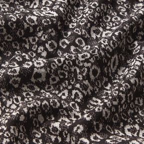 Punto jacquard con patrón de leopardo abstracto – negro/gris brumoso, 