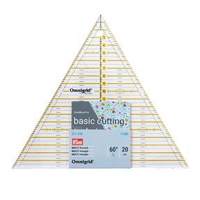 Regla patchwork triangular 60° multi [ Medidas: 20 cm ] | Prym, 