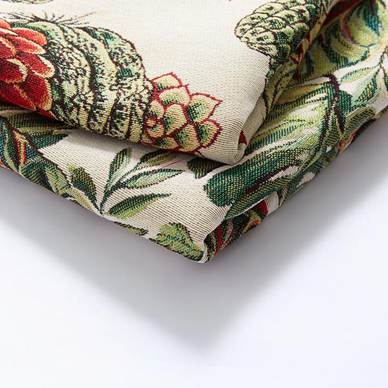 Jacquard tapiz Palmera Monstera – verde/rojo,  image number 5