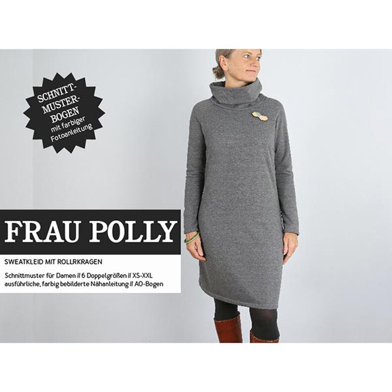 FRAU POLLY - Vestido de suéter acogedor con cuello alto, Studio Schnittreif | XS - XXL,  image number 1