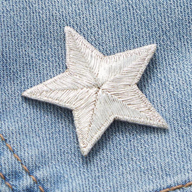 Parche Estrella – plata metalizada,  image number 2