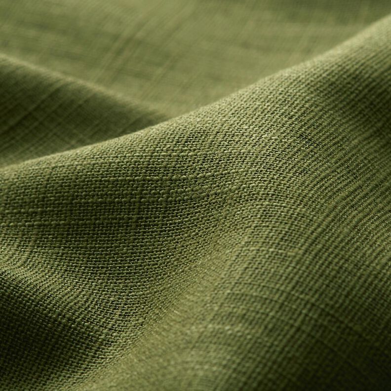 Tejido de lino con mezcla de ramio mediano – oliva oscuro,  image number 2