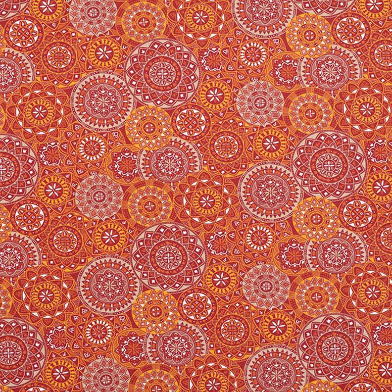 Cretona de algodón Collage de mandala – terracotta,  image number 1