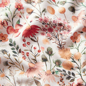 Tela de jersey de algodón Flores secas Impresión digital – naturaleza, 