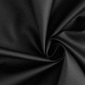 Tela de tapicería imitación de piel apariencia natural – negro, 