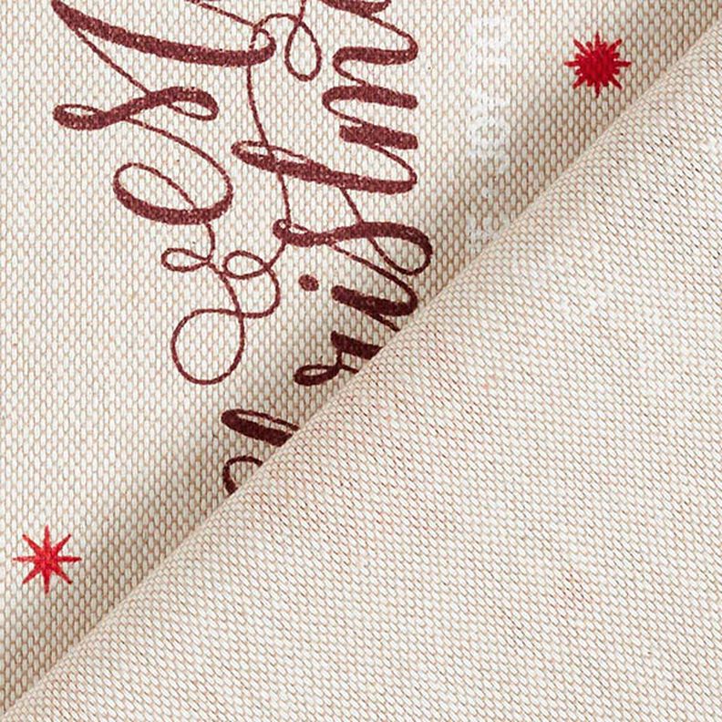 Tela decorativa Panama media Merry Christmas – beige/rojo oscuro,  image number 4