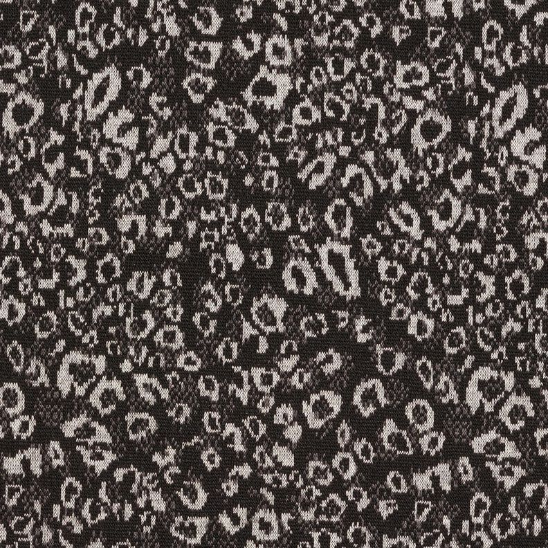 Punto jacquard con patrón de leopardo abstracto – negro/gris brumoso,  image number 1