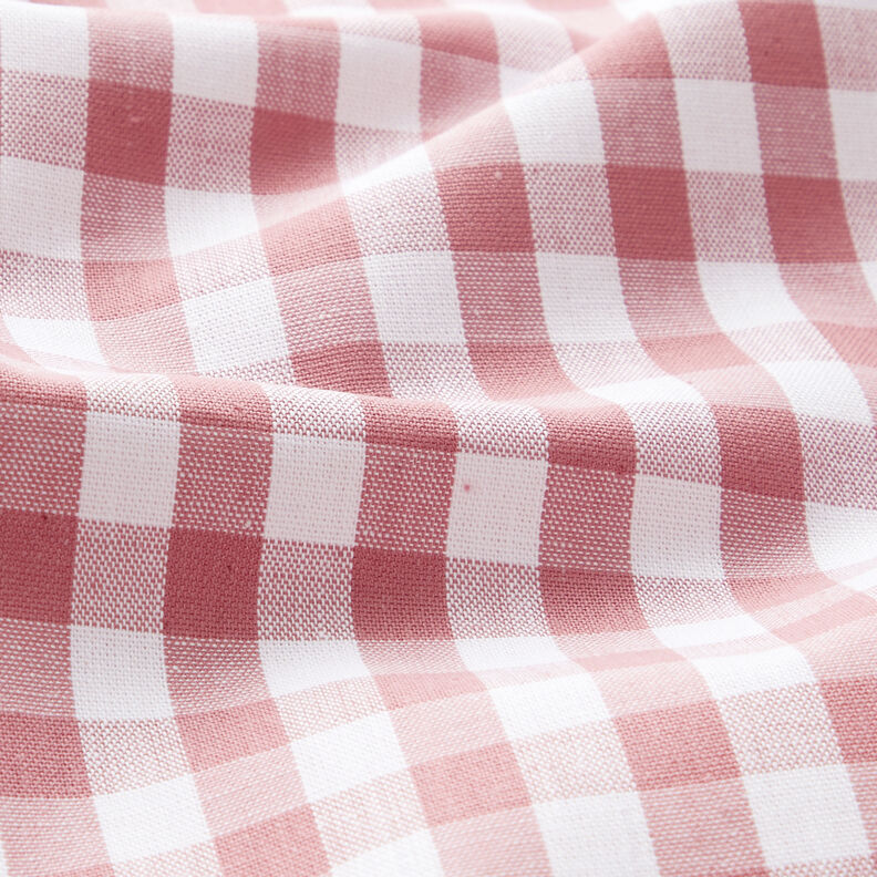 Tela de algodón Cuadros vichy 1 cm – rosa antiguo/blanco,  image number 2
