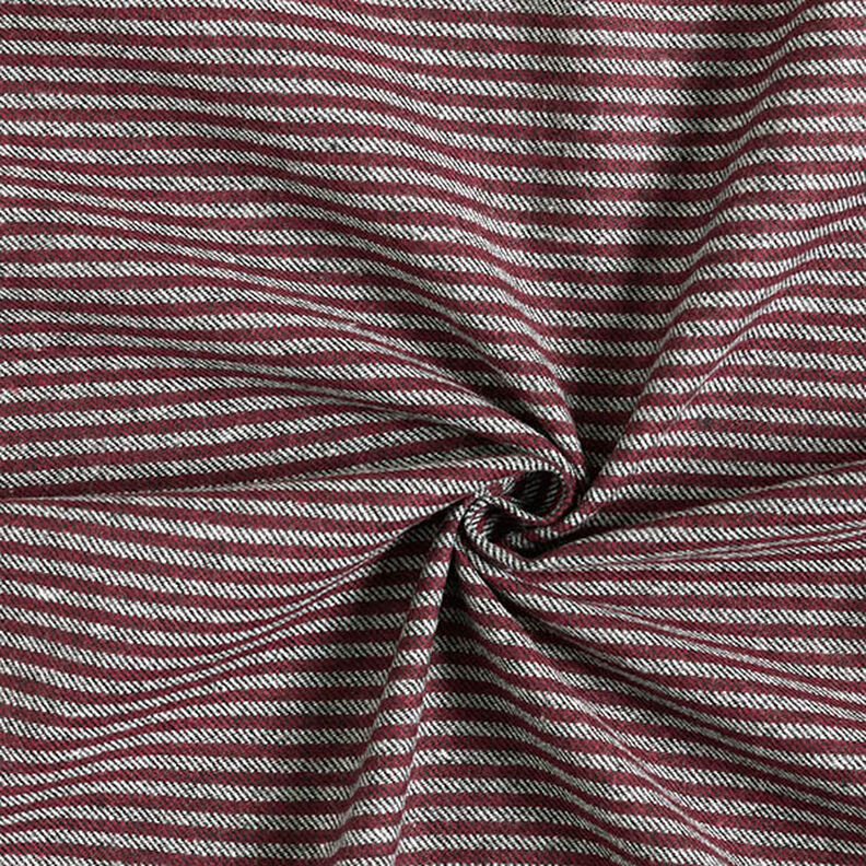 Tela para pantalón a rayas – merlot/gris,  image number 3