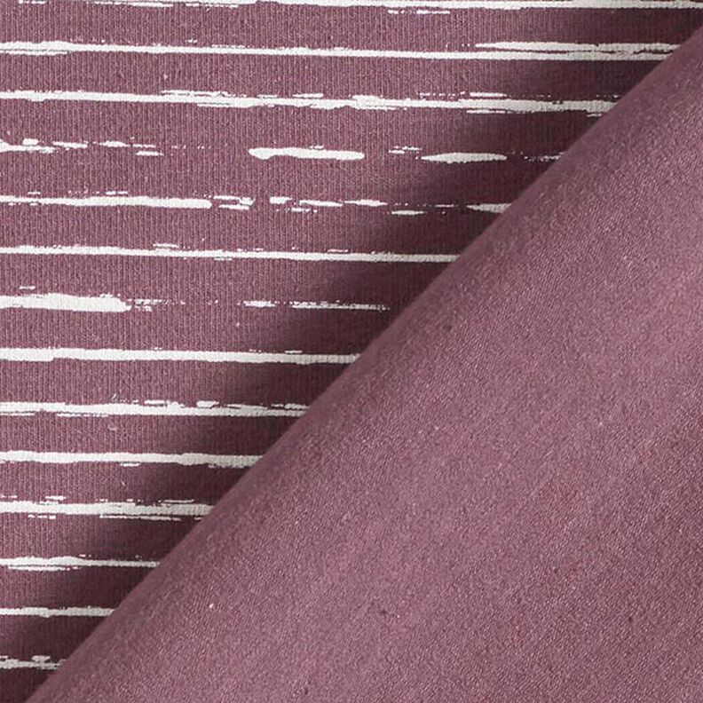 Tela de jersey de algodón Rayas Skribbel – berenjena,  image number 4