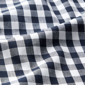 Tela de algodón Cuadros vichy 1 cm – azul negro/blanco, 
