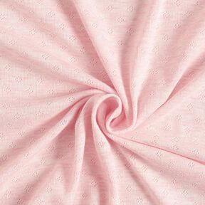Jersey de punto fino con patrón de agujeros Melange – rosa oscuro, 
