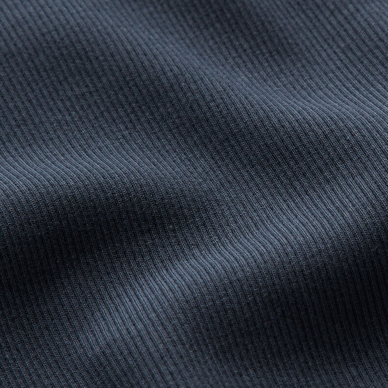 Textura fina Tela de jersey de algodón – azul noche,  image number 2