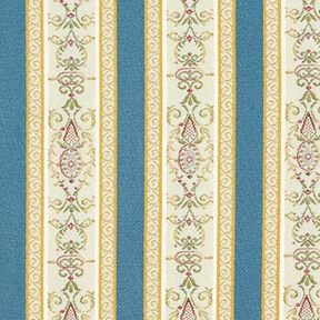 Tela de tapicería jacquard Rayas Biedermeier – crema/azul, 