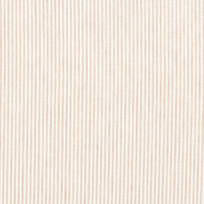 Mezcla de lino y algodón Rayas estrechas – beige/blanco lana, 