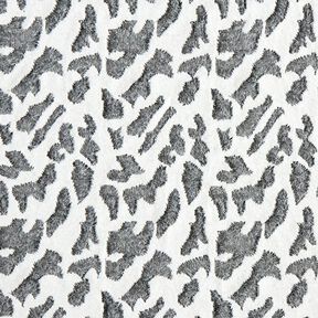 Punto jacquard con patrón abstracto de leopardo – blanco, 