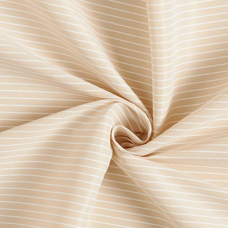 Tela stretch Rayas horizontales elástica longitudinalmente – beige,  image number 3